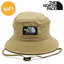 ザ・ノース・フェイス THE NORTH FACE キッズキャンプサイドハット （NNJ02314-KT SS24） Kids’ Camp Side Hat 男の子・女の子 TNF 子供用 帽子 UVケア 撥水 アウトドア ケルプタン 【メール便可】