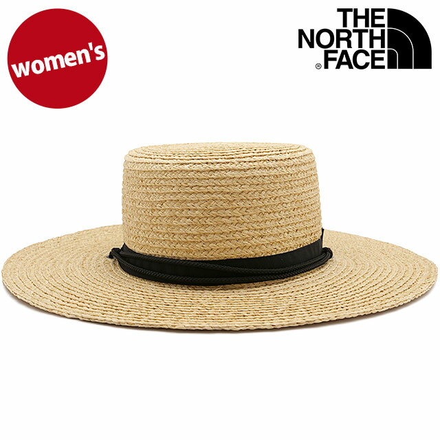 ザ・ノース・フェイス THE NORTH FACE レディース ラフィアブレイドハット （NNW02441-NA SS24） Raffia Blade Hat TNF 麦わら帽子 天然素材 ストローハット フリーサイズ ナチュラル【e】【ts】