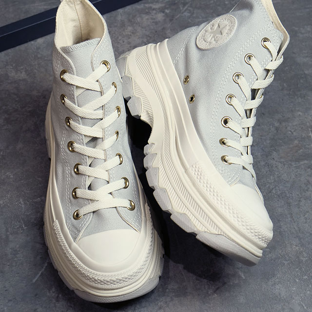 コンバース CONVERSE レディース スニーカー オールスター アール トレックウェーブ NC ハイカット （31311932 SS24Q2） ALL STAR (R) TREKWAVE NC HI 靴 厚底 チャンキーソール ニュアンスカラー LIGHT-GRAY【e】【s】
