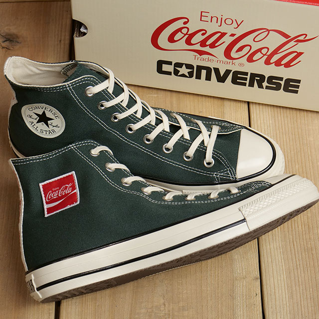 コンバース CONVERSE メンズ スニーカー オールスター US コカ・コーラ UF ハイカット （31312070 SS24Q2） ALL STAR US Coca-Cola UF HI 靴 コラボ DARK-GREEN