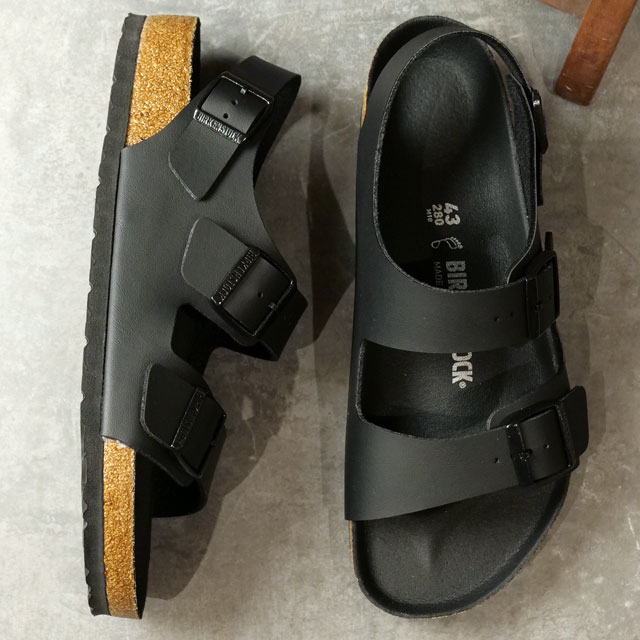 ビルケンシュトック BIRKENSTOCK サンダル ミラノ ビルコフロー （1024997/1024998 SS24） MILANO BS メンズ・レディース ドイツ製 コンフォートサンダル 健康サンダル BLACK | BIRKO-FLOR