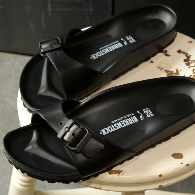 楽天SHOETIMEビルケンシュトック BIRKENSTOCK レディース サンダル マドリッド （128163 SS24） MADRID EVA ドイツ製 コンフォートサンダル 健康サンダル BLACK | EVA