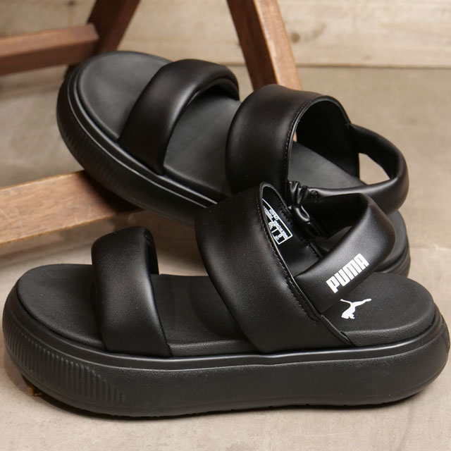 プーマ PUMA レディース マユ パフィー サンダル ウィメンズ （399451-02 SS24） Mayu Puffy Sandals Wns ストラップサンダル 厚底 PUMA-Black/PUMA-Black/PUMA-Whiteのサムネイル