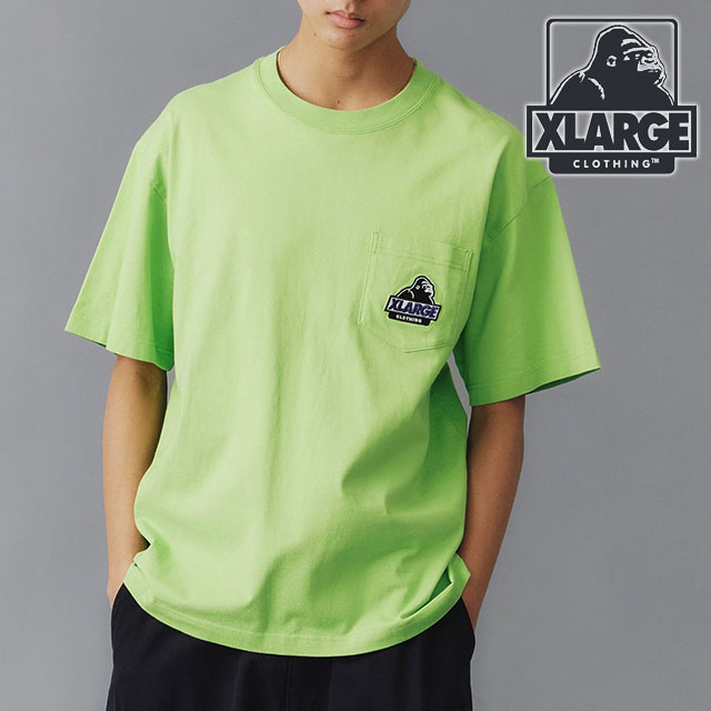 樂天商城 - 【20%OFF/SALE】XLARGE エクストララージ メンズ スランテッド OG ショートスリーブ ポケットTシャツ [101242011004 SU24] SLANTED OG S/S POCKET TEE x-large エックスラージ トップス 半袖 GREEN 【メール便可】 正規取扱店【ts】【e】