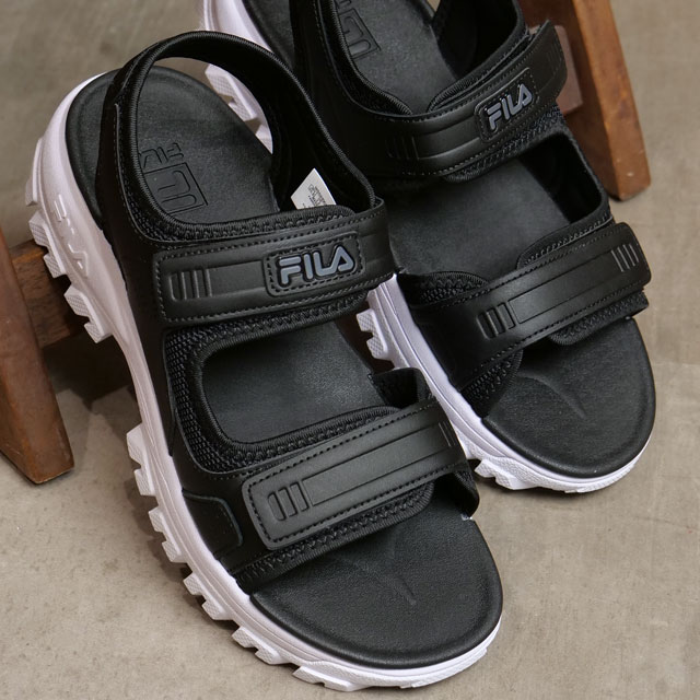 フィラ FILA レディース トレーサーサンダル F WSS24003-014 SS24 TRACER SANDAL F ストラップ スポーツサンダル BLACK WHITE