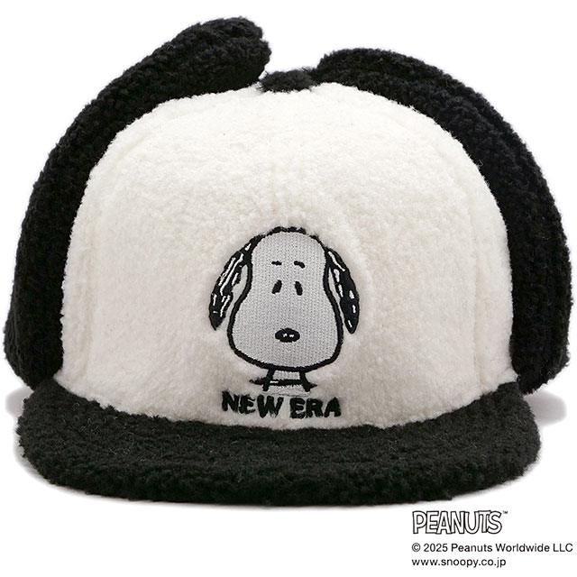 【2/1開始！最大100％ポイントバック！】ニューエラ NEWERA キャップ ピーナッツ スヌーピー （14344560 FW24） 59FIFTY DOGEAR PEANUTS メンズ・レディース 帽子 SNOOPY コラボ ホワイト/ブラック