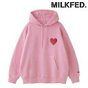 【6/30まで!最大100%ポイントバック!】ミルクフェド MILKFED. ビッグハート スウェットフーディー (103251012002 SS25) BIG...