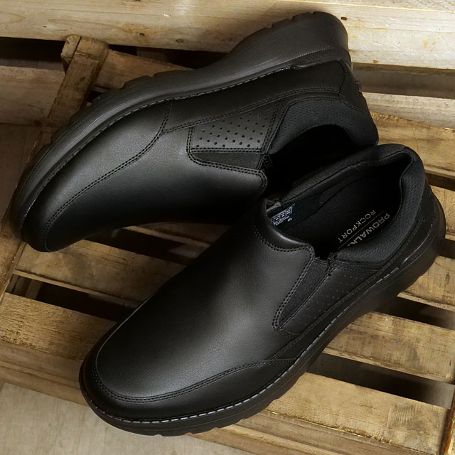 ロックポート ROCKPORT PW6000 スリッポン [CJ1211 ] PW 6000 SLIP ON メンズ ビジネスシューズ ウォーキングシューズ 軽量 革靴 BLACK-LEA【ts】 正規取扱店