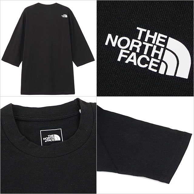 【15%OFF/SALE】ザ・ノース・フェイス THE NORTH FACE クォータースリーブワンポイントロゴティー [NT32537-K SS25] 3/4 Sleeve One Point Logo Tee メンズ TNF アウトドア トップス 半袖Tシャツ ブラック 【メール便可】 正規取扱店【ts】【e】