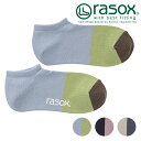 【7/31まで!最大100%ポイントバック!】ラソックス rasox コットンリネン・スニーカー (CA191SN01 SS25) メンズ・レディース 靴下 日本製 くるぶしソックス 【メール便可】 正規取扱店