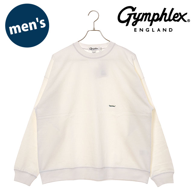 樂天商城 - Gymphlex ジムフレックス クルーネック ロングスリーブ Tシャツ [#GY-C0102 HWJ SS25] CREW NECK L/S T-SHIRT メンズ スポーツファッション トップス 長袖 ワイドシルエット OFF WHITE(GREEN) 正規取扱店