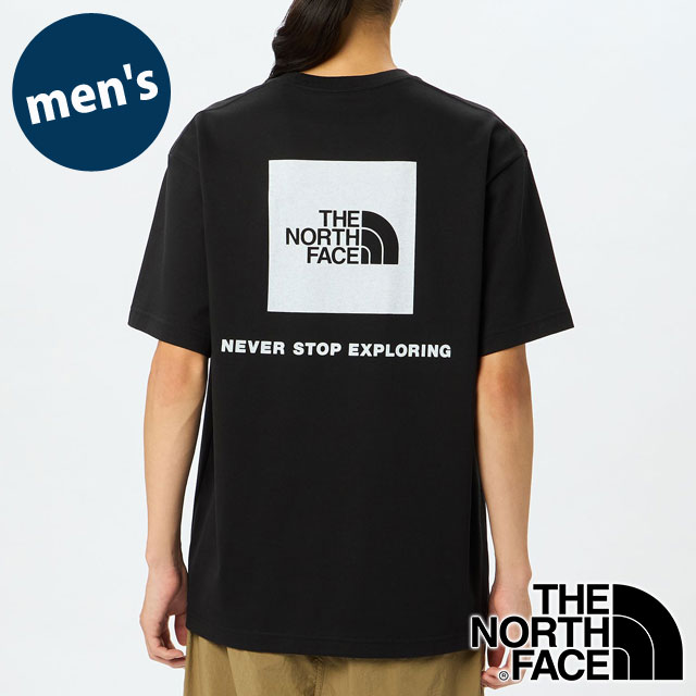 樂天商城 - 【最大100%ポイントバック】THE NORTH FACE ザ・ノース・フェイス ショートスリーブバックスクエアロゴティー [NT32447-K2 SS25] S/S Back Square Logo Tee メンズ TNF アウトドア トップス 半袖Tシャツ ブラック2 【メール便可】 正規取扱店