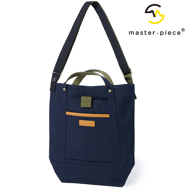 マスターピース master-piece ショルダーバッグ [02344-v2 SS25] link SHOULDER BAG メンズ・レディース 鞄 日本製 縦型ショルダー 通勤通学 NAVY 正規取扱店