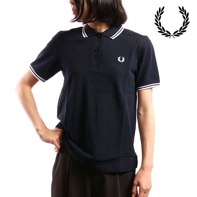 樂天商城 - 【最大100%ポイントバック】FRED PERRY フレッドペリー ポロシャツ ツイン ティップド フレッドペリーシャツ [G3600-608 SS25] TWIN TIPPED FRED PERRY SHIRT レディース トップス 半袖 コットンピケ NAVY 正規取扱店
