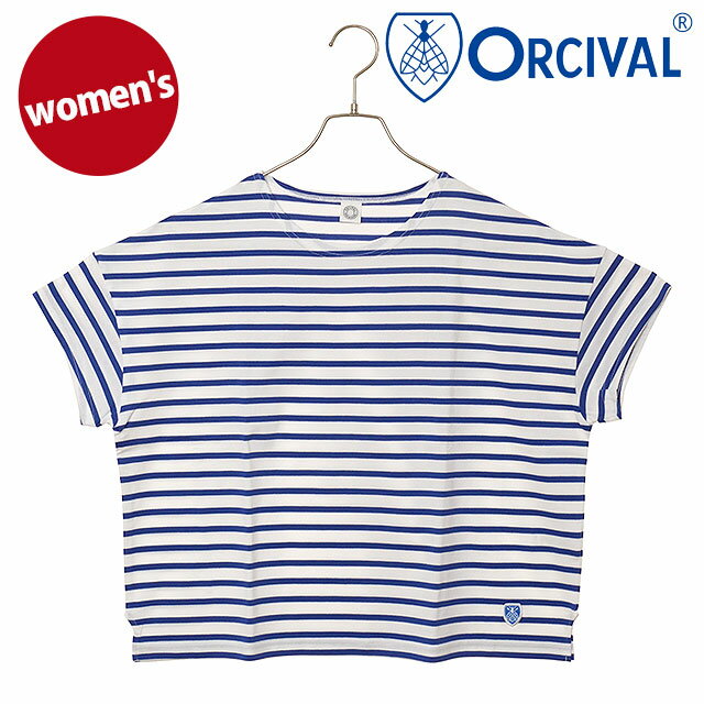 樂天商城 - 【最大100%ポイントバック】ORCIVAL オーシバル ボートネック ショートスリーブプルオーバー [OR-C0335-BFJ SS25] BOAT NECK S/S P.O.日本製 レディース トップス カットソー 半袖Tシャツ ボーダー WHITE/ROYAL 【メール便可】 正規取扱店