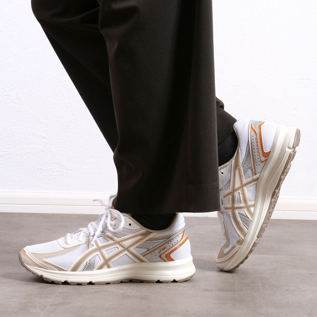 アシックス スポーツスタイル ASICS SportStyle スニーカー ジョグ100S [1203A684-101 SS25] JOG 100S レディース 靴 シューズ フットウェア ジャパンブランド WHITE/GREIGE 正規取扱店【ts】