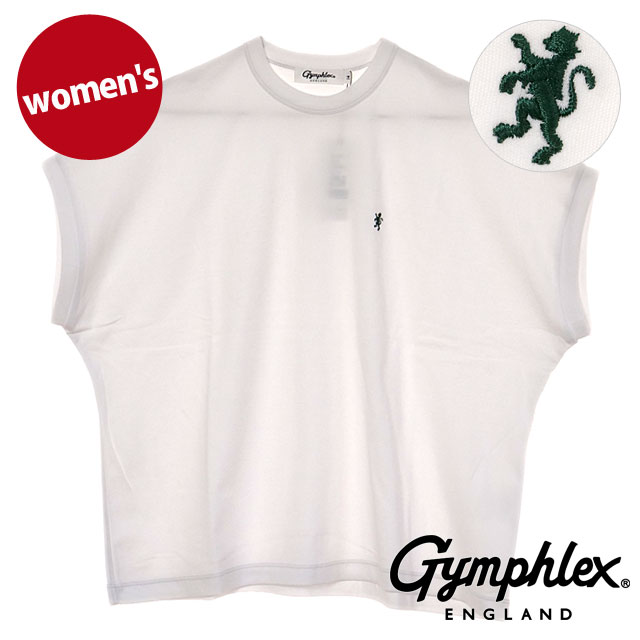 樂天商城 - 【最大100%ポイントバック】Gymphlex ジムフレックス クルーネック スリーブレス PO [#GY-C0361 FLK SS25] CREW NECK SLEEVELESS P.O. レディース スポーツファッション トップス スリーブレスTシャツ WHITE(GREEN) 【メール便可】 正規取扱店