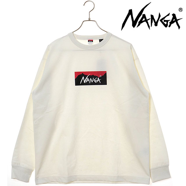 樂天商城 - 【最大100%ポイントバック】NANGA ナンガ エコハイブリッド ボックスロゴ ロングスリーブTシャツ [NW2431-1E150 SS25] ECO HYBRID BOX LOGO L/S TEE メンズ トップス カットソー 長袖 アウトドア WHT 正規取扱店