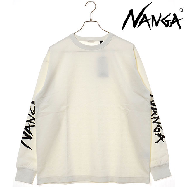 樂天商城 - 【最大100%ポイントバック】NANGA ナンガ エコハイブリッド スリーブロゴ ロングスリーブTシャツ [N2500-1L030A SS25] ECO HYBRID SLV LOGO L/S TEE メンズ トップス カットソー 長袖 アウトドア WHT 正規取扱店