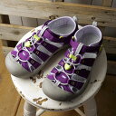 【7/31まで!最大100%ポイントバック!】キーン KEEN サンダル ニューポート エイチツー (1030796 SS25) YOUTH NEWPORT H2 キッズ・ユース・ジュニアサイズ 子供靴 水遊び キャンプ アウトドア CHARISMA/DAIQUIRI-GREEN パープル 正規取扱店