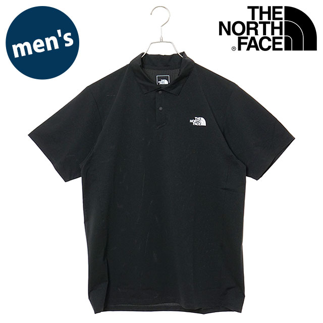 ザ・ノース・フェイス THE NORTH FACE ショートスリーブテックポロ [NT22598-K SS25] S/S Tech Polo メンズ TNF アウトドア トップス 半袖ポロシャツ 抗菌防臭 ブラック 【メール便可】 正規取扱店