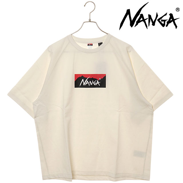 樂天商城 - 【最大100%ポイントバック】NANGA ナンガ エコハイブリッド ボックスロゴ ルーズフィットTシャツ [N2500-1M025Z SS25] ECO HYBRID BOX LOGO LOOSE FIT TEE メンズ トップス 半袖 アウトドア WHT 正規取扱店