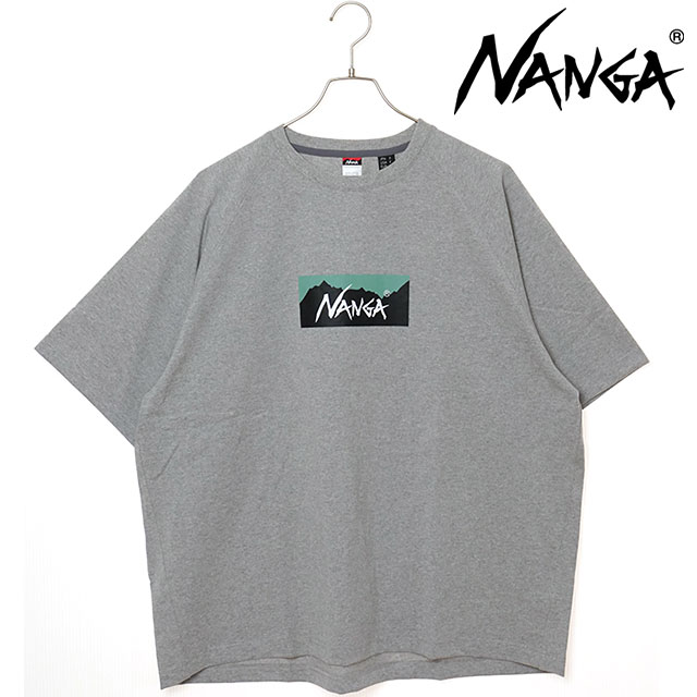 樂天商城 - 【最大100%ポイントバック】NANGA ナンガ エコハイブリッド ボックスロゴ ルーズフィットTシャツ [N2500-1M025Z SS25] ECO HYBRID BOX LOGO LOOSE FIT TEE メンズ トップス 半袖 アウトドア L.GRY 正規取扱店