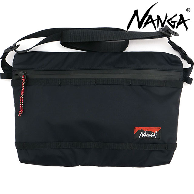 【6/30まで！最大100％ポイントバック！】ナンガ NANGA オーロラテックス サコッシュ （NA2441-3A199 SS25） AURORA TEX SACOCHE メンズ・レディース 鞄 ショルダーバッグ アウトドア BLK 正規取扱店