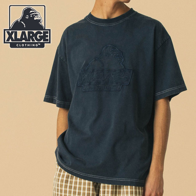 樂天商城 - 【30%OFF/SALE】【ラスト1着】XLARGE エクストララージ ケミカルウォッシュ スランテッド OG ショートスリーブTシャツ [101252011012 SU25] CHEMICAL WASH SLANTED OG S/S TEE メンズトップス カットソー 半袖 NAVY 【メール便可】 正規取扱店【ts】【e】
