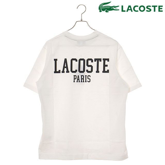 樂天商城 - LACOSTE ラコステ バックプリントベーシックTシャツ [TH4705-99-70V SS25] BACK PRINT BASIC T-SHIRT メンズ トップス 半袖Tee WHITE 【メール便可】 正規取扱店