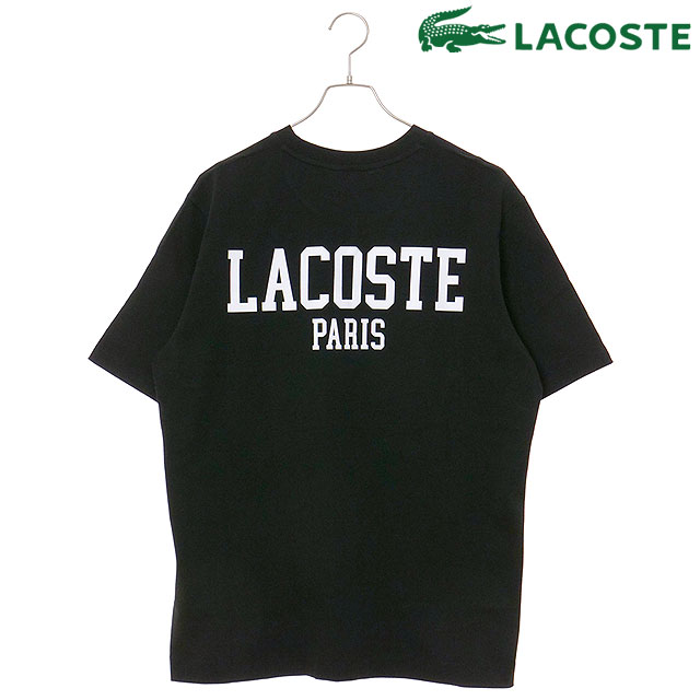 樂天商城 - LACOSTE ラコステ バックプリントベーシックTシャツ [TH4705-99-031 SS25] BACK PRINT BASIC T-SHIRT メンズ トップス 半袖Tee BLACK 【メール便可】 正規取扱店