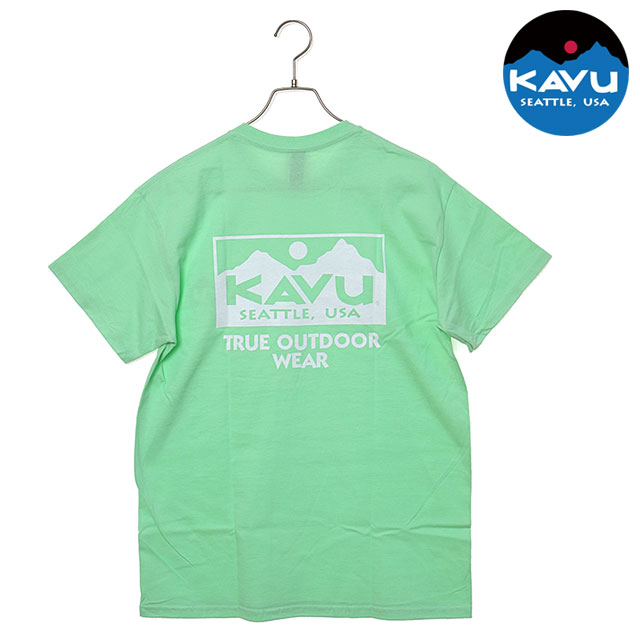 樂天商城 - 【40%OFF/SALE】KAVU カブー トゥルーロゴ Tシャツ [19822238 SS25] True Logo Tee メンズ トップス 半袖 ロゴティー Mint 【メール便可】 正規取扱店【ts】【e】