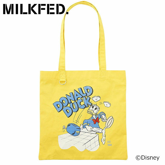 ミルクフェド MILKFED. ドナルドダック / クッキング トートバッグ （103252053006 SS25SPOT） DONALD DUCK / COOKING TOTE レディース 鞄 キャンバスバッグ 肩掛け Disney ディズニー YELLOW 【メール便可】 正規取扱店のサムネイル