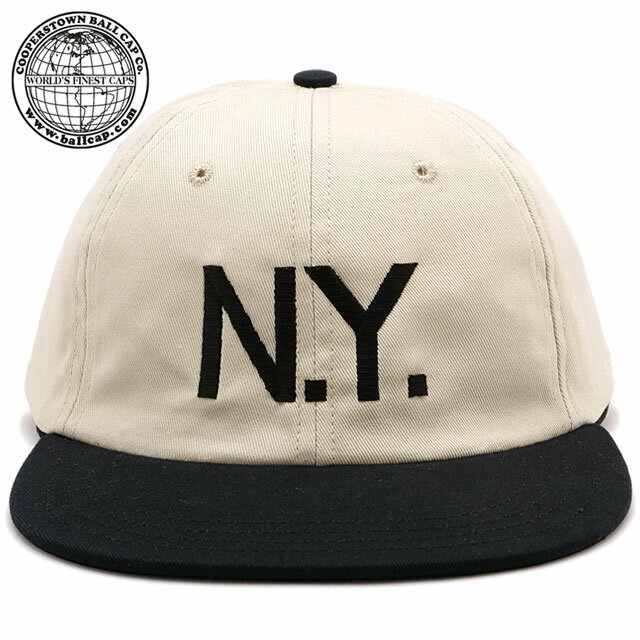 クーパーズタウンボールキャップ COOPERSTOWN BALLCAP キャップ ニューヨーク (NYA10 SS25) NEWYORK メンズ・レディース 帽子 フリーサイズ MADE IN USA STONE/BLACK 正規取扱店