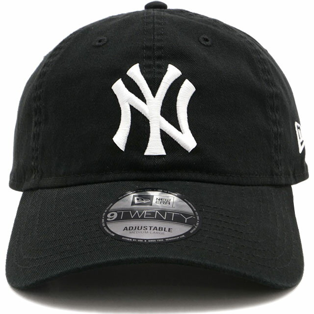 ニューエラ NEW ERA キャップ ニューヨーク・ヤンキース ウォッシュドコットン [14525122] 9TWENTY WASHED NEYYAN 25J メンズ・レディース 帽子 定番 サイズ調整可能 ブラック/スノーホワイト 正規取扱店