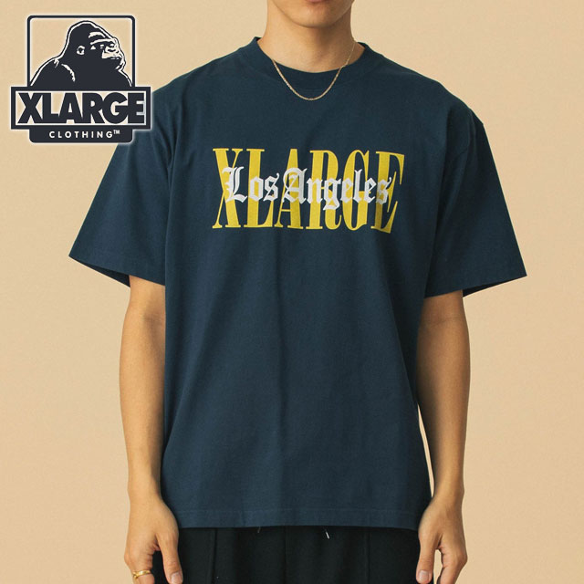 樂天商城 - 【30%OFF/SALE】XLARGE エクストララージ オーバーラップ ロゴ ショートスリーブTシャツ [101252011026 SU25] OVERLAP LOGO S/S TEE メンズ トップス 半袖 ロゴティー NAVY 【メール便可】 正規取扱店【ts】【e】