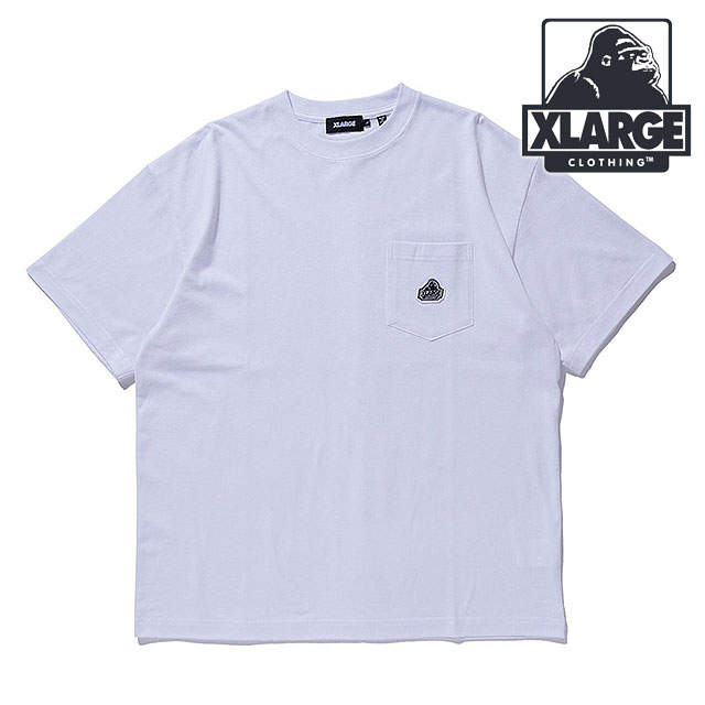 XLARGE エクストララージ メンズ スランテッドOG ショートスリーブポケットTシャツ  SLANTED OG S/S POCKET TEE トップス 半袖 白 WHITE  正規取扱店