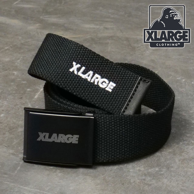 Rakuten - 【最大100%ポイントバック】XLARGE エクストララージ メンズ スタンダードロゴベルト [101261054003 SS26] XLARGE STANDARD LOGO BELT 小物 ガチャベルト フリーサイズ 黒 BLACK 正規取扱店