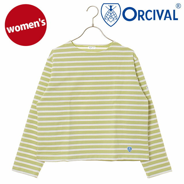 樂天商城 - 【最大100%ポイントバック】ORCIVAL オーシバル レディース クルーネック ロングスリーブプルオーバー [#B259 SS26] CREW NECK L/S P.O. トップス カットソー 長袖Tシャツ フランス製 イエロー系 LIMONCELLO/WHITE 正規取扱店