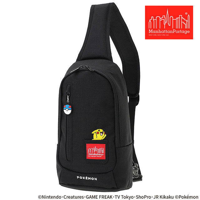マンハッタンポーテージ Manhattan Portage ボディバッグ ライトイタリークロスボディバッグ ポケモン [MP1927PKMN25 SS26] LITTLE ITALY CROSSBODY BAG メンズ・レディース ポケットモンスター スリングバッグ ブラック 正規取扱店