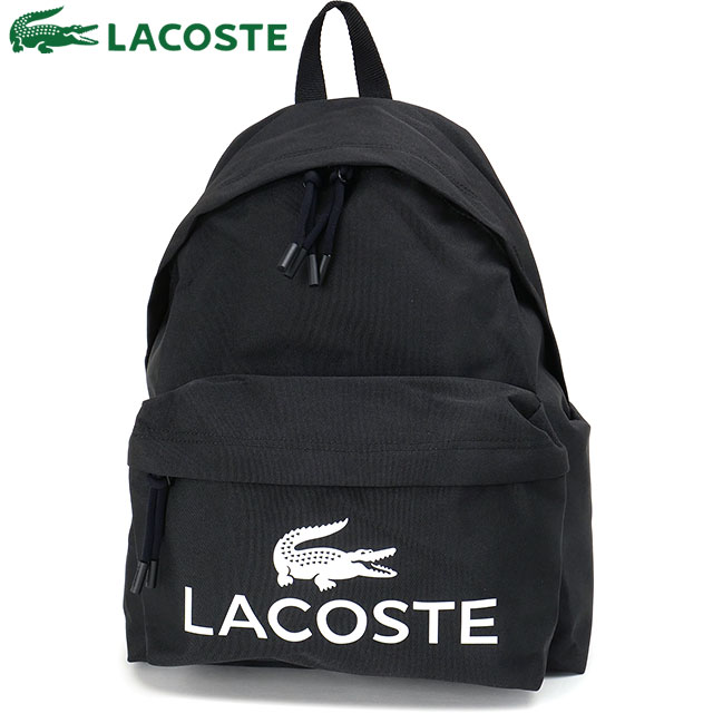 樂天商城 - LACOSTE ラコステ リュックサック バックパック [NU5182ZT-000 SS26] BACKPACK メンズ・レディース デイパック タウン 通勤通学 ビッグロゴ 黒 ブラック 正規取扱店