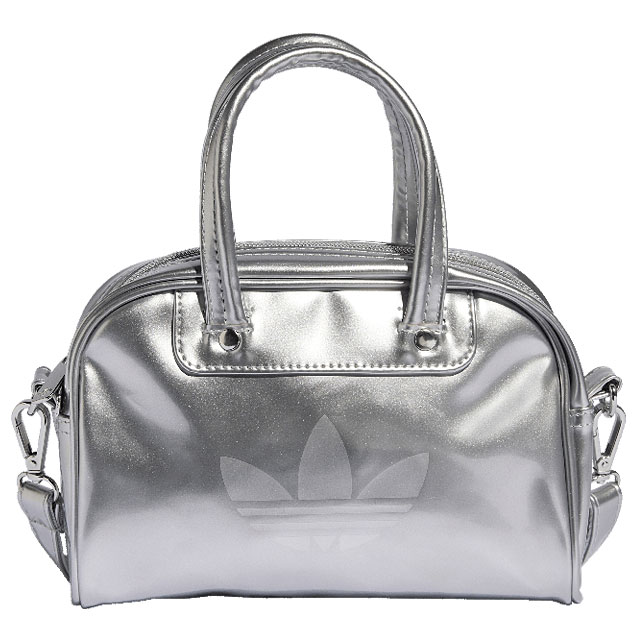 アディダス オリジナルス adidas Originals レディース アディカラー ミニ ボーリングバッグ [MBH67/KD7839 SS26] ADICOLOR MINI BOWLING BAG ミニショルダーバッグ 小さめ シルバーメタリック 正規取扱店
