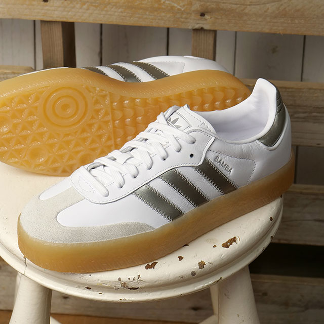 Rakuten - 【最大100%ポイントバック】adidas Originals アディダス オリジナルス スニーカー レディース サンベー ウィメンズ [JS3943 SS26] SAMBAE W サンバ レザー ローカット 白シルバー フットウェアホワイト/シルバーメタリック/ガム 正規取扱店