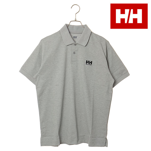 樂天商城 - 【最大100%ポイントバック】HELLY HANSEN ヘリーハンセン ポロシャツ メンズ ショートスリーブワンポイントロゴポロ [HE32643-Z SS26] S/S One Point Logo Polo トップス 半袖 無地 UVカット ミックスグレー 【メール便可】 正規取扱店