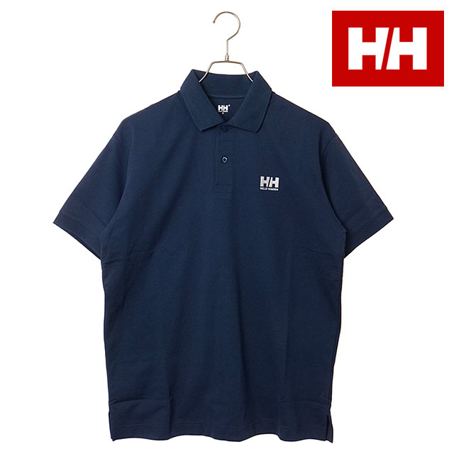 【最大100%ポイントバック】ヘリーハンセン HELLY HANSEN ポロシャツ メンズ ショートスリーブワンポイントロゴポロ [HE32643-ON SS26] S/S One Point Logo Polo トップス 半袖 無地 UVカット 紺 オーシャンネイビー 【メール便可】 正規取扱店