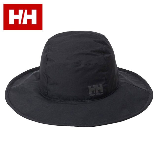 樂天商城 - 【最大100%ポイントバック】HELLY HANSEN ヘリーハンセン HHレインハット [HC92560-K SS26] HH Rain Hat メンズ・レディース 帽子 アウトドア 防水透湿 黒 ブラック 【メール便可】 正規取扱店