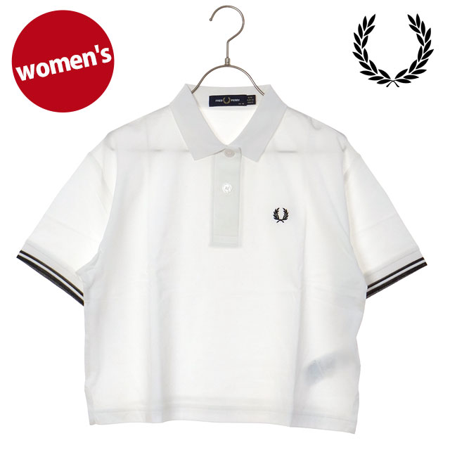 樂天商城 - 【最大100%ポイントバック】FRED PERRY フレッドペリー レディース シアーティップドポロシャツ [G2174-129 SS26] SHEER TIPPED POLO SHIRT トップス 半袖 ショート丈 ホワイト SNOW-WHITE 正規取扱店