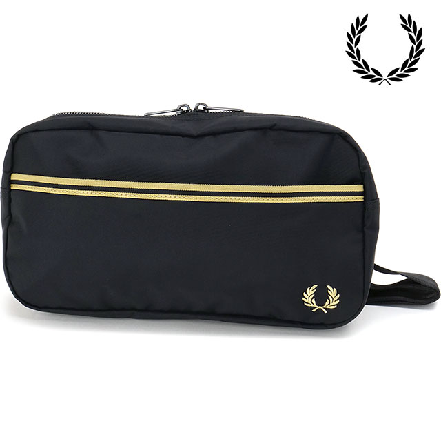 樂天商城 - 【最大100%ポイントバック】FRED PERRY フレッドペリー ティップドテープクロスボディバッグ [L2808-102 SS26] 3.5L TIPPED TAPE CROSSBODY BAG メンズ・レディース ユニセックス 鞄 ウエストバッグ ショルダーバッグ ブラック BLACK 正規取扱店