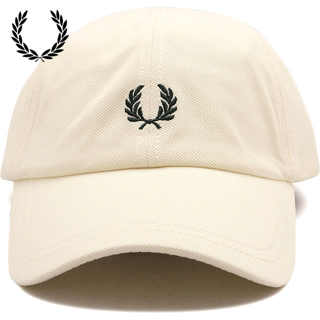 樂天商城 - 【最大100%ポイントバック】FRED PERRY フレッドペリー ピケクラシックキャップ [HW2295-13B SS26] PIQUE CLASSIC CAP メンズ・レディース ユニセックス 帽子 鹿の子 サイズ調整可能 ホワイト系 ECRU/GRASSROOTS 正規取扱店