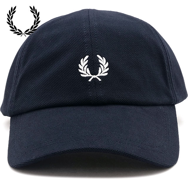 樂天商城 - FRED PERRY フレッドペリー ピケクラシックキャップ [HW2295-267 SS26] PIQUE CLASSIC CAP メンズ・レディース ユニセックス 帽子 鹿の子 サイズ調整可能 ネイビー NAVY/SNOWWHITE 正規取扱店